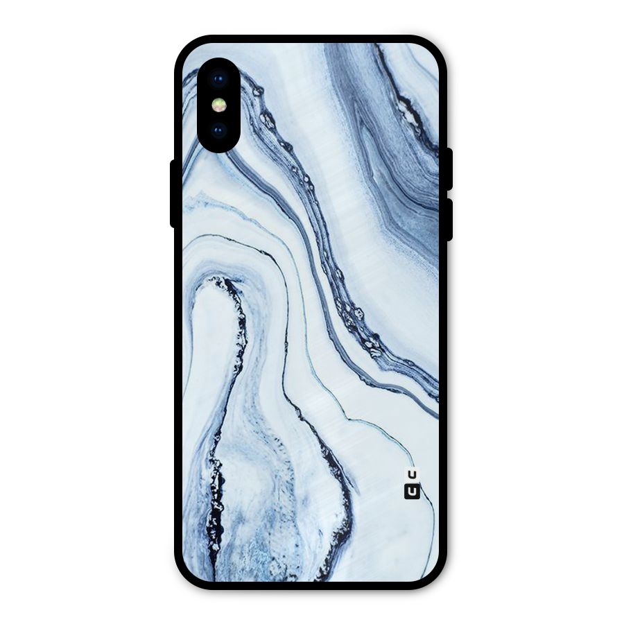 Marble Style (Printed) Metal Back Case for iPhone XS