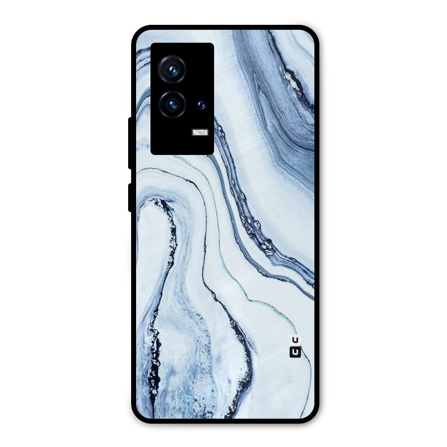 Marble Style (Printed) Metal Back Case for iQOO 9 5G