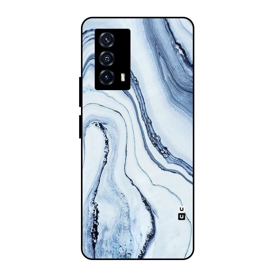 Marble Style (Printed) Metal Back Case for iQOO Z5