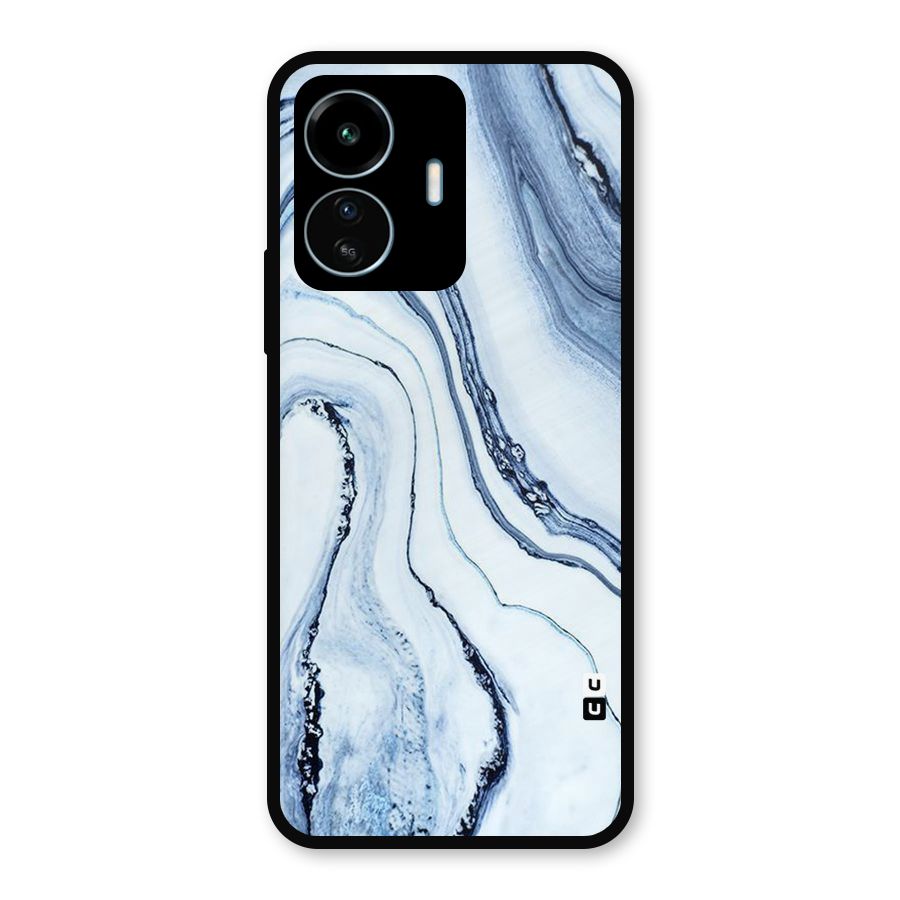 Marble Style (Printed) Metal Back Case for vivo iQOO Z6 Lite 5G