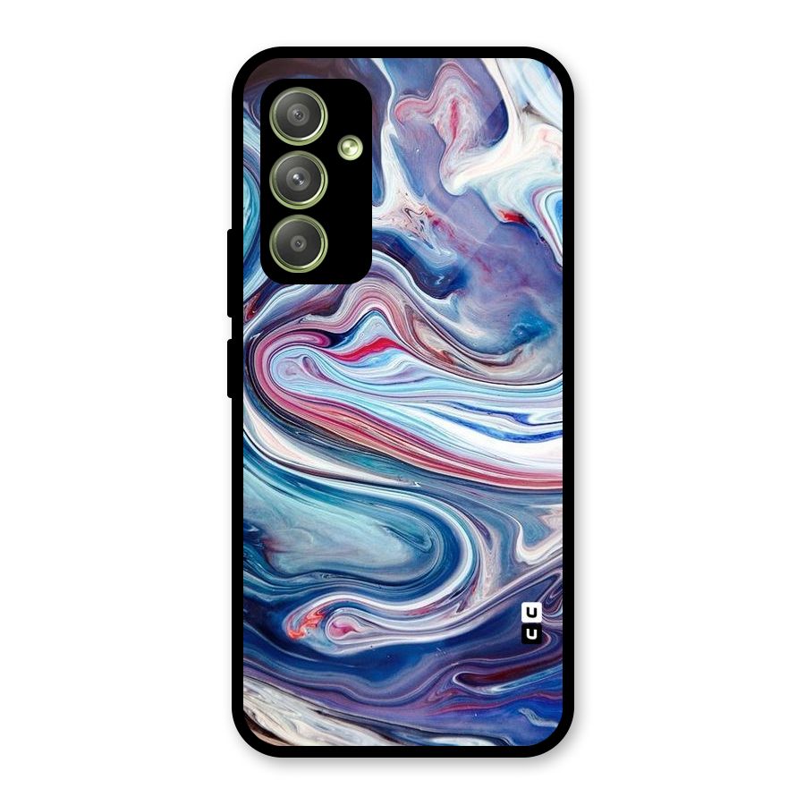 Marble Style Printed Glass Back Case for Galaxy A54