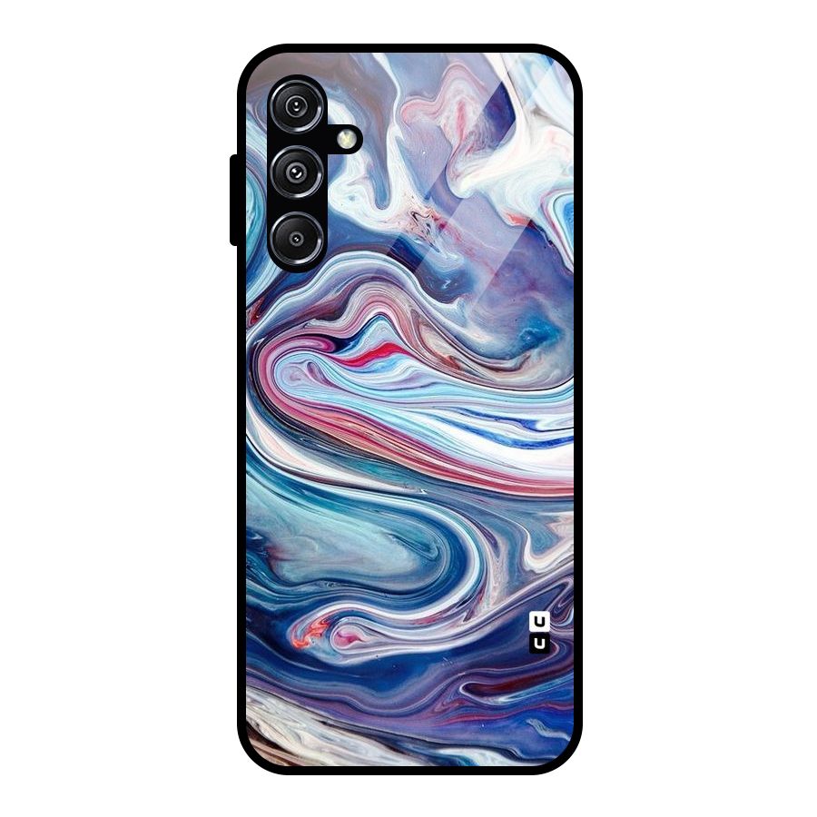 Marble Style Printed Glass Back Case for Galaxy M34 5G