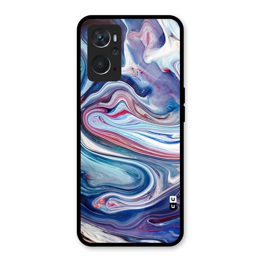 Marble Style Printed Glass Back Case for Oppo K10 4G