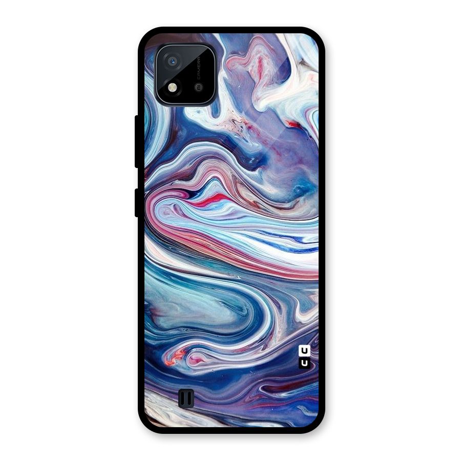 Marble Style Printed Glass Back Case for Realme C11 2021