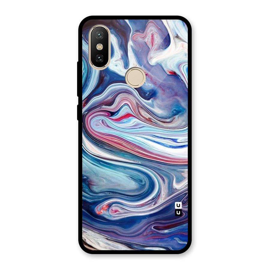Marble Style Printed Glass Back Case for Redmi A2