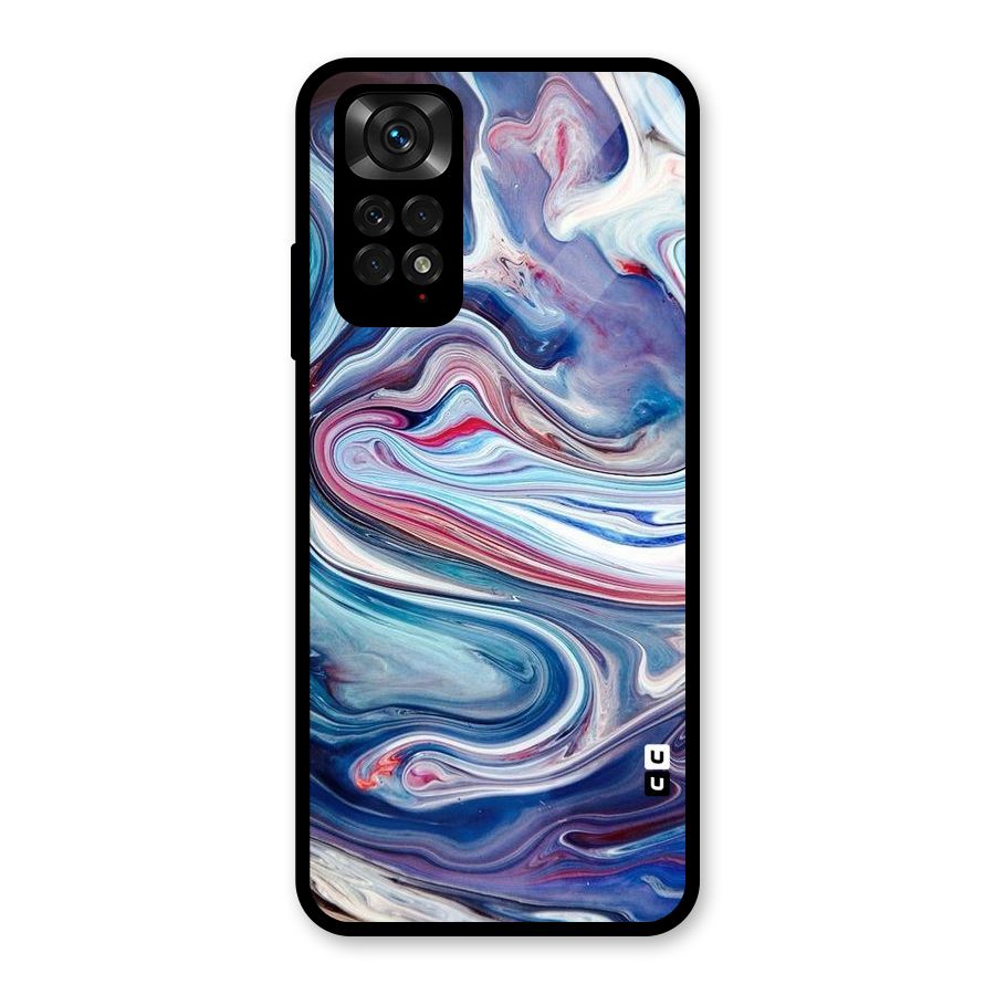 Marble Style Printed Glass Back Case for Redmi Note 11S