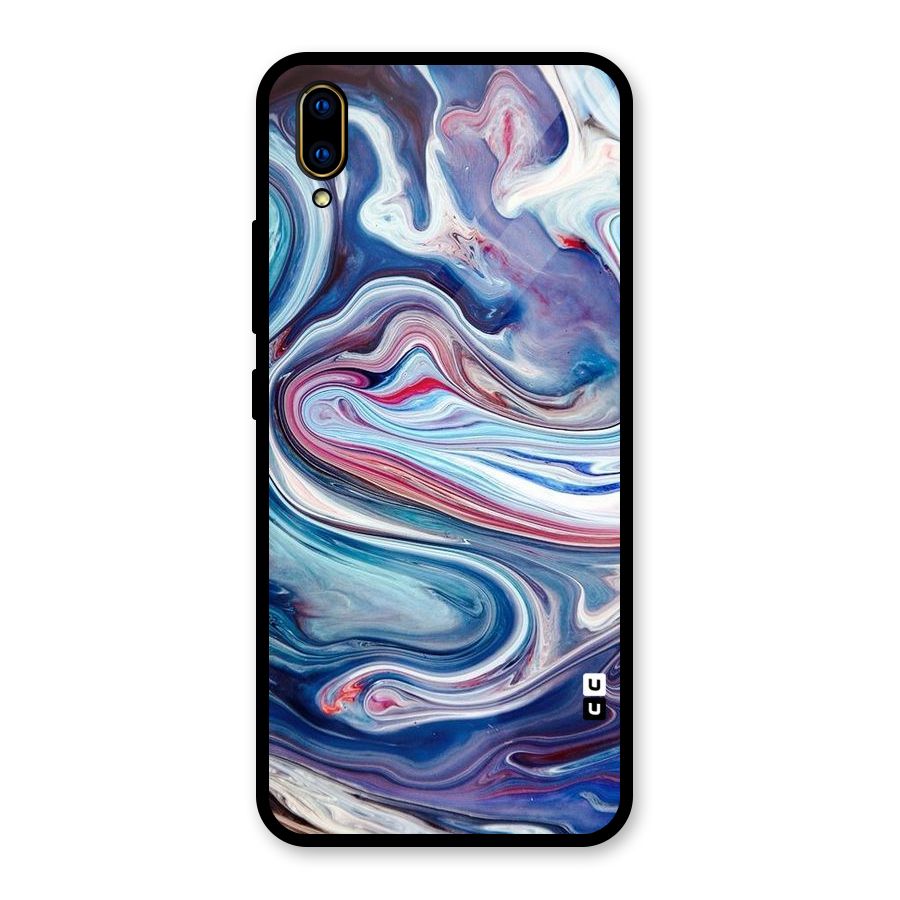 Marble Style Printed Glass Back Case for Vivo V11 Pro