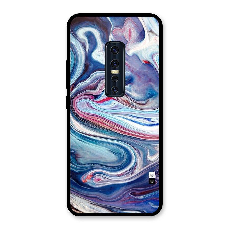 Marble Style Printed Glass Back Case for Vivo V17 Pro
