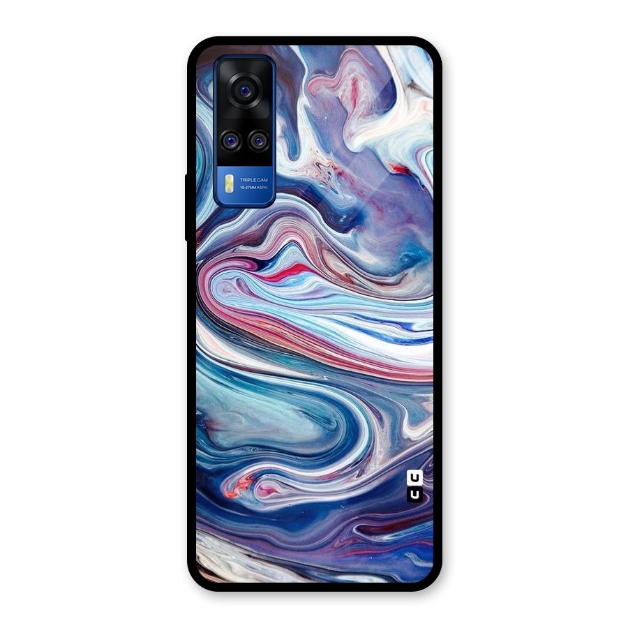 Marble Style Printed Glass Back Case for Vivo Y31