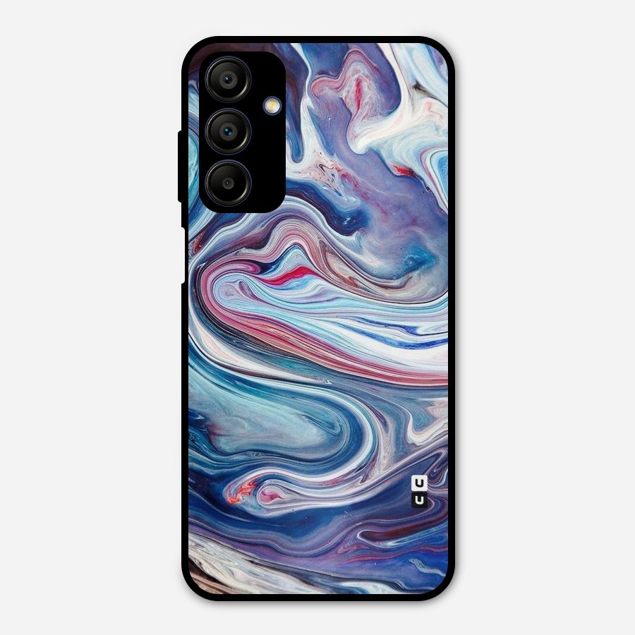 Marble Style Printed Metal Back Case for Galaxy A15 5G