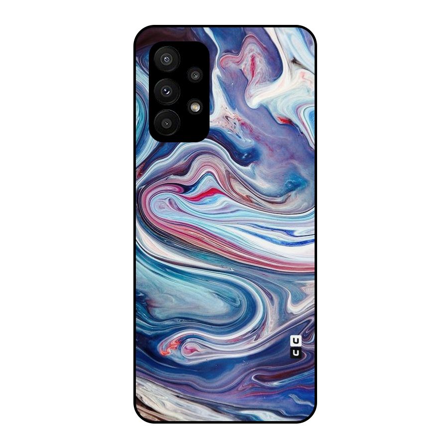 Marble Style Printed Metal Back Case for Galaxy A23