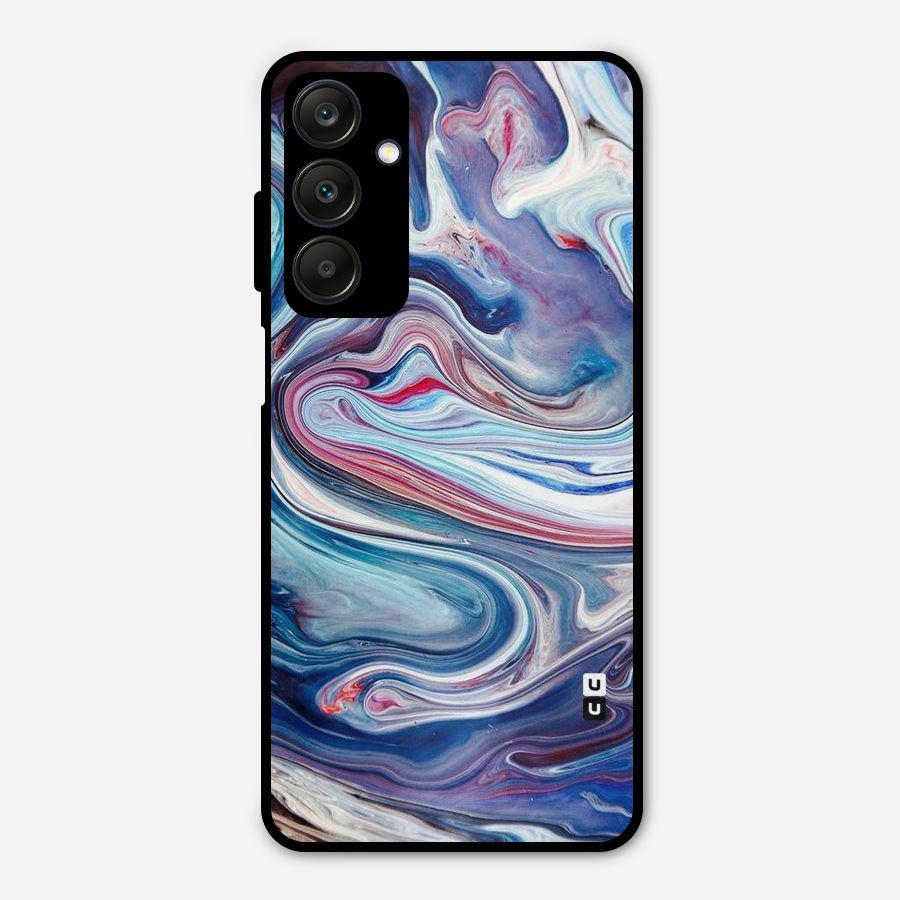 Marble Style Printed Metal Back Case for Galaxy A25 5G