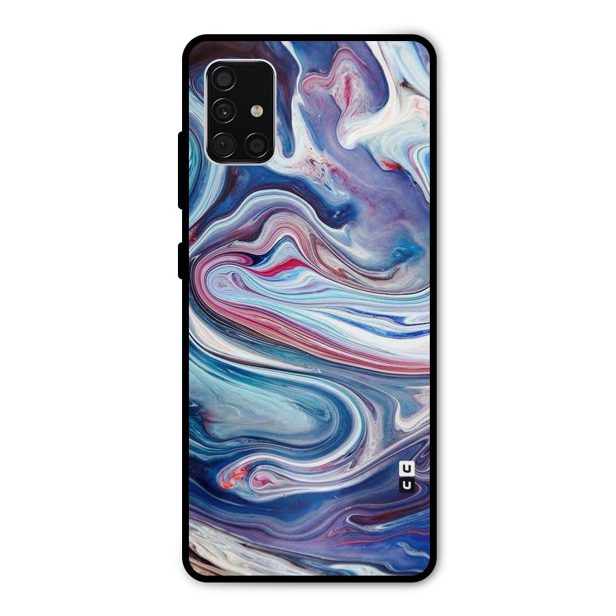 Marble Style Printed Metal Back Case for Galaxy A51