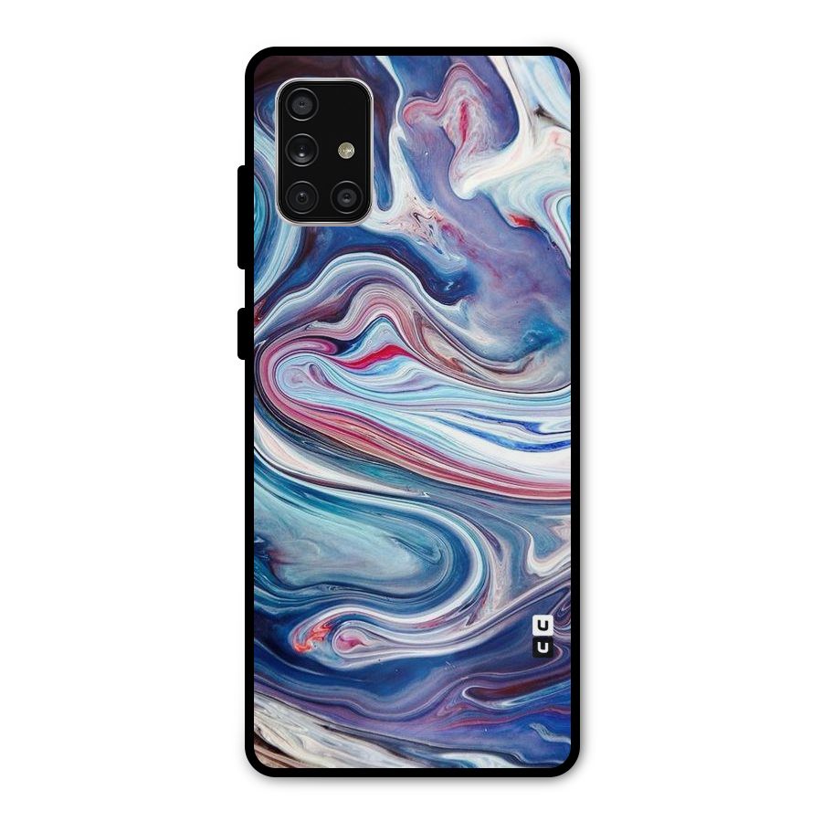 Marble Style Printed Metal Back Case for Galaxy A71