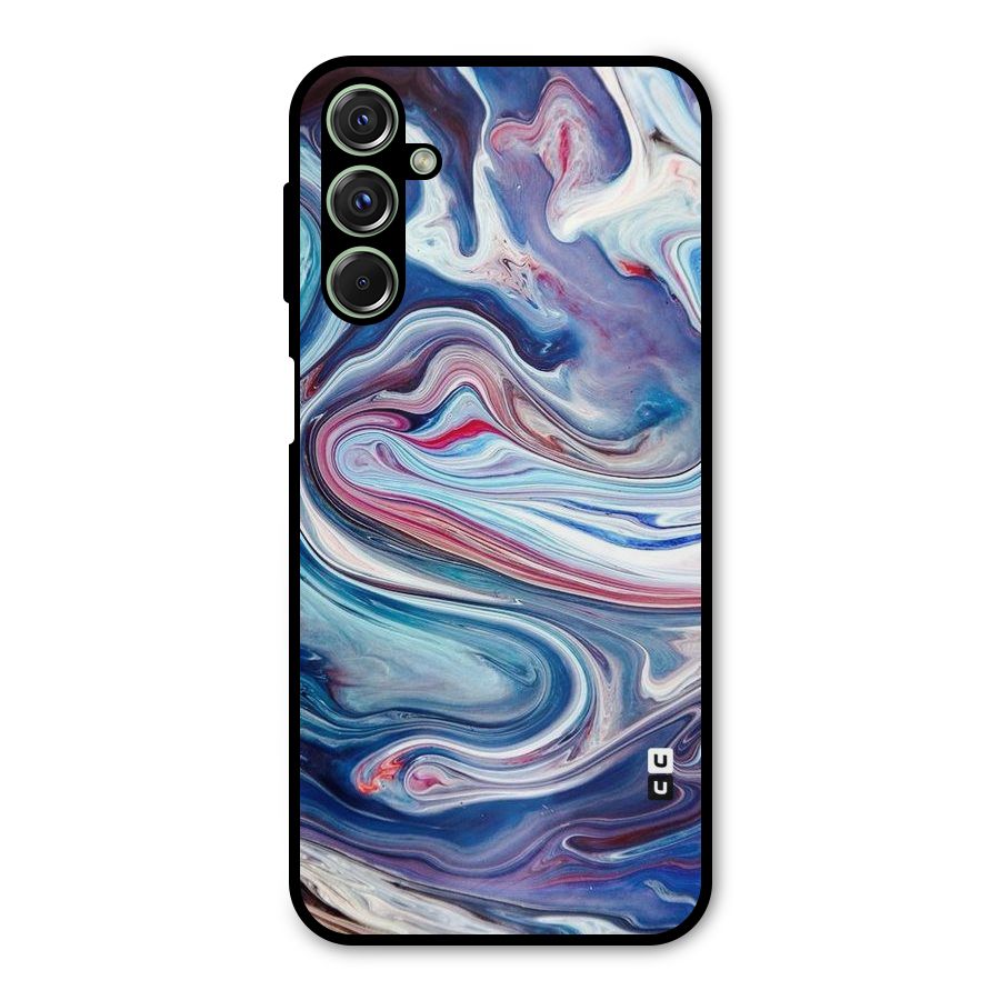Marble Style Printed Metal Back Case for Galaxy F34