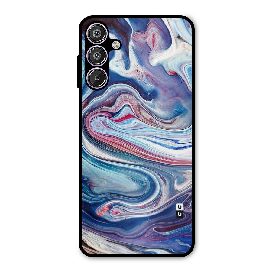 Marble Style Printed Metal Back Case for Galaxy M15