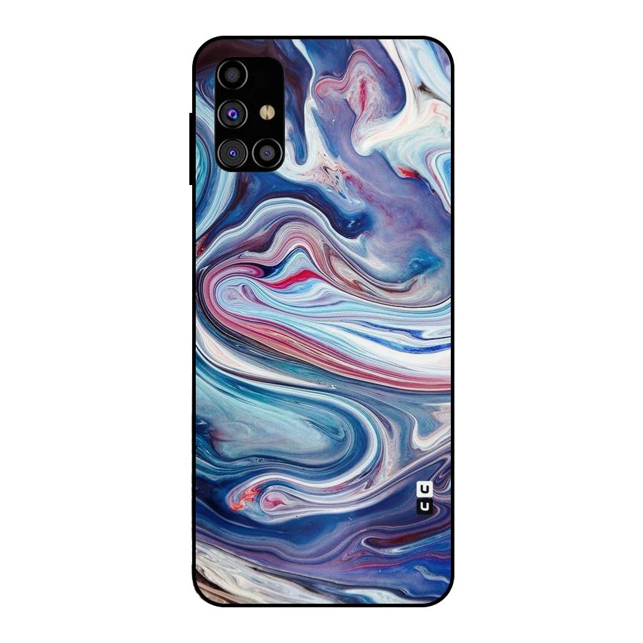 Marble Style Printed Metal Back Case for Galaxy M31s