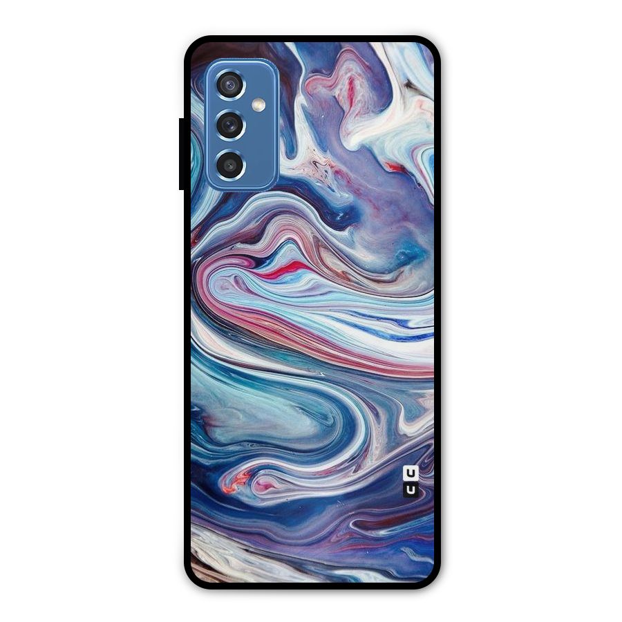 Marble Style Printed Metal Back Case for Galaxy M52 5G