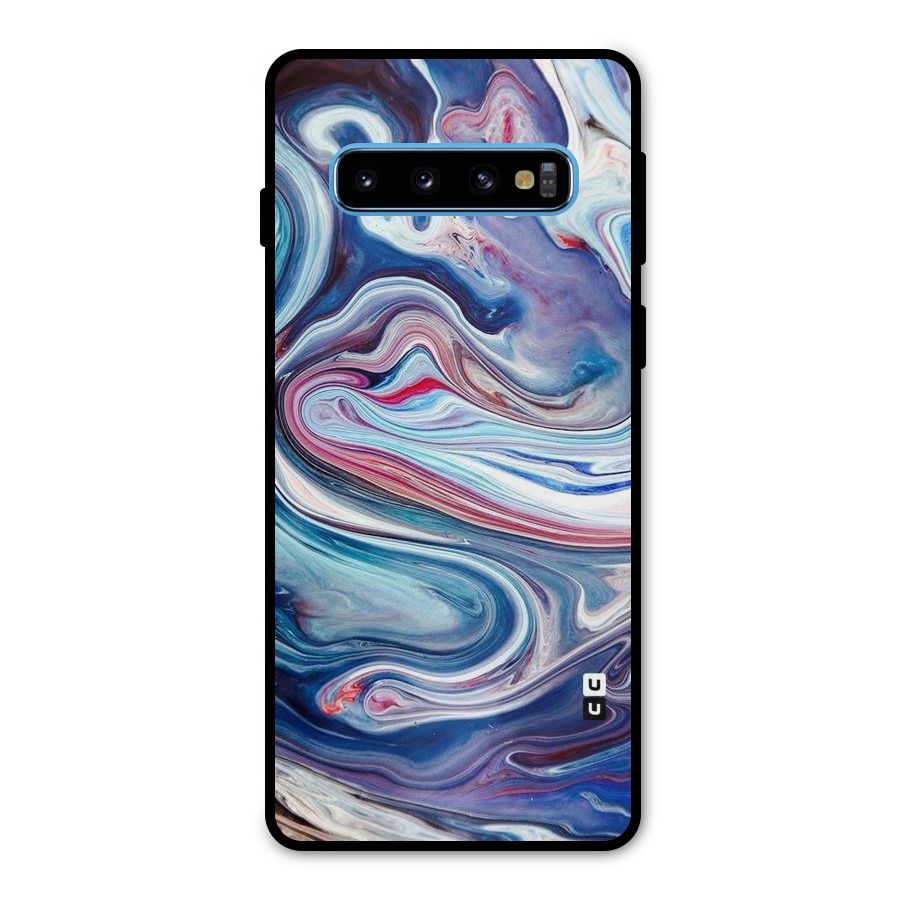 Marble Style Printed Metal Back Case for Galaxy S10