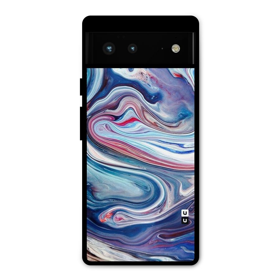 Marble Style Printed Metal Back Case for Google Pixel 6