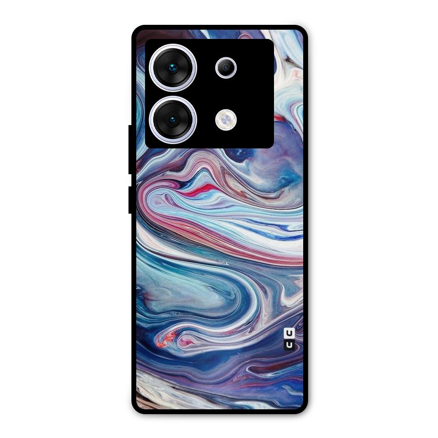 Marble Style Printed Metal Back Case for Infinix Zero 30 5G