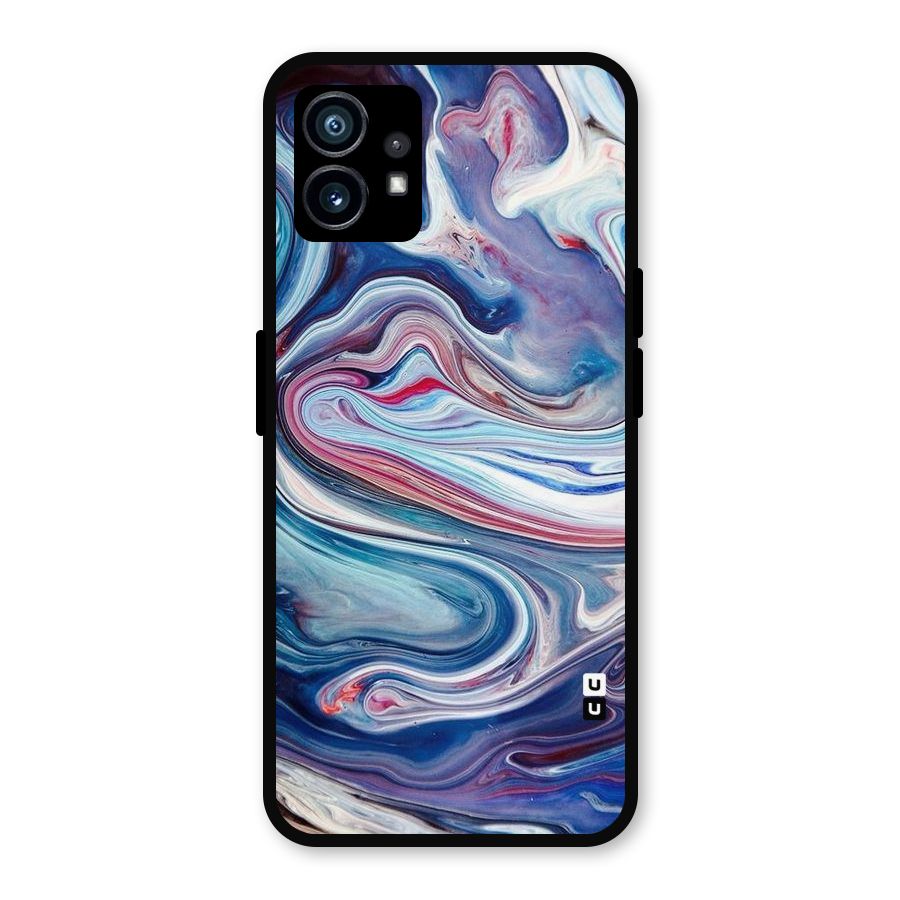 Marble Style Printed Metal Back Case for Nothing Phone 1