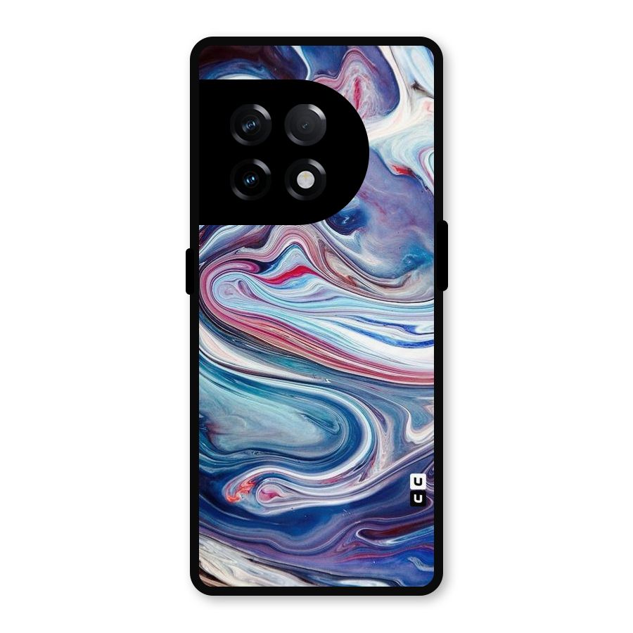 Marble Style Printed Metal Back Case for OnePlus 11R