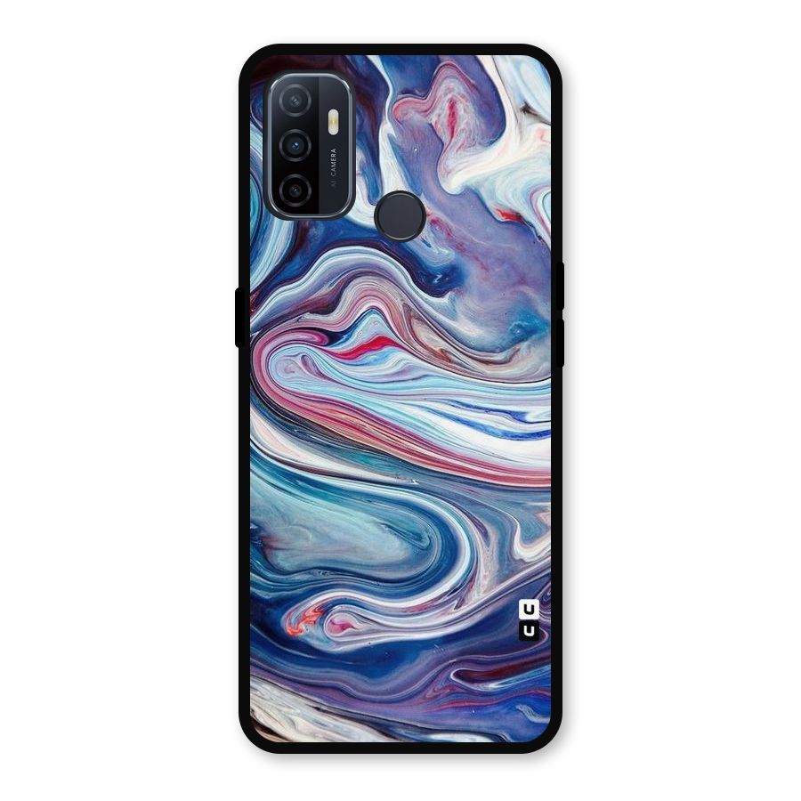 Marble Style Printed Metal Back Case for Oppo A53