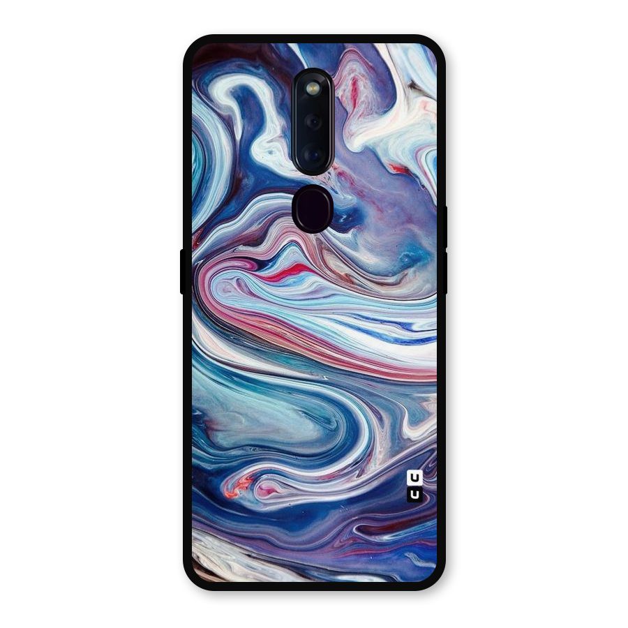 Marble Style Printed Metal Back Case for Oppo F11 Pro