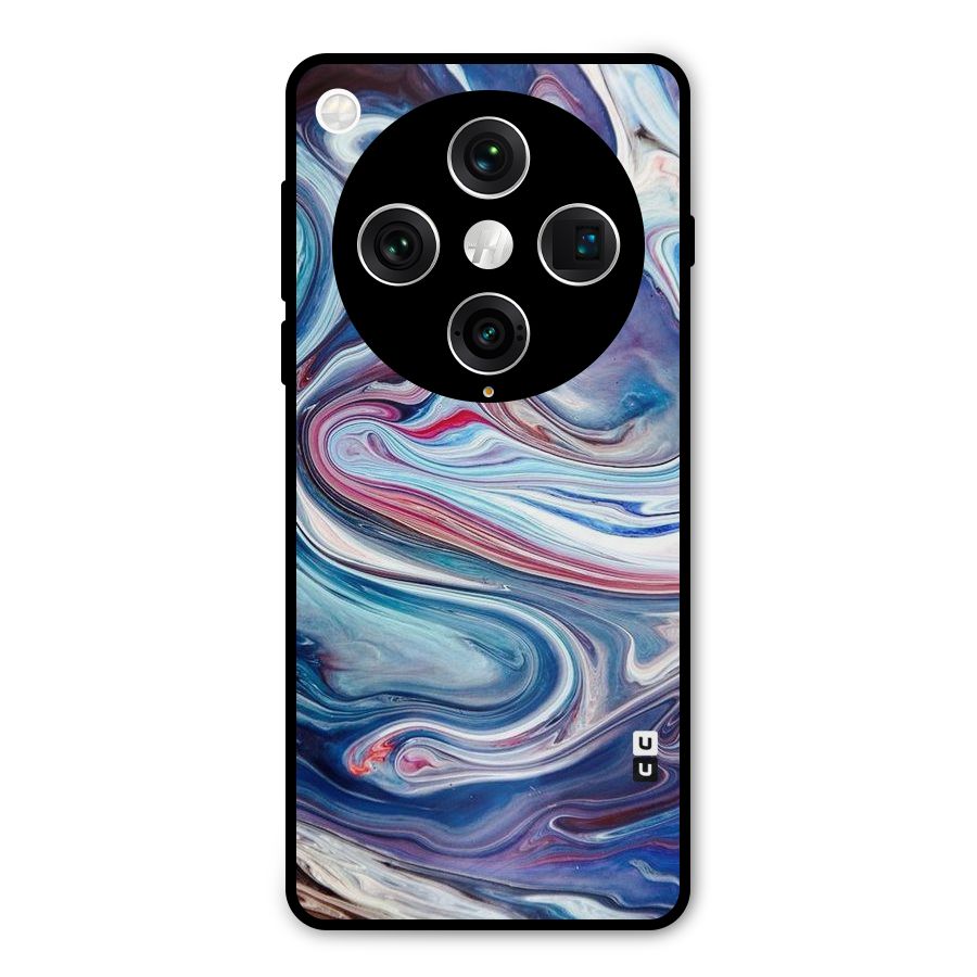 Marble Style Printed Metal Back Case for Oppo Find X8 Pro
