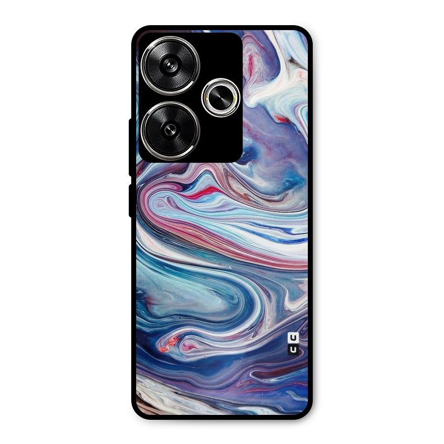 Marble Style Printed Metal Back Case for Poco F6
