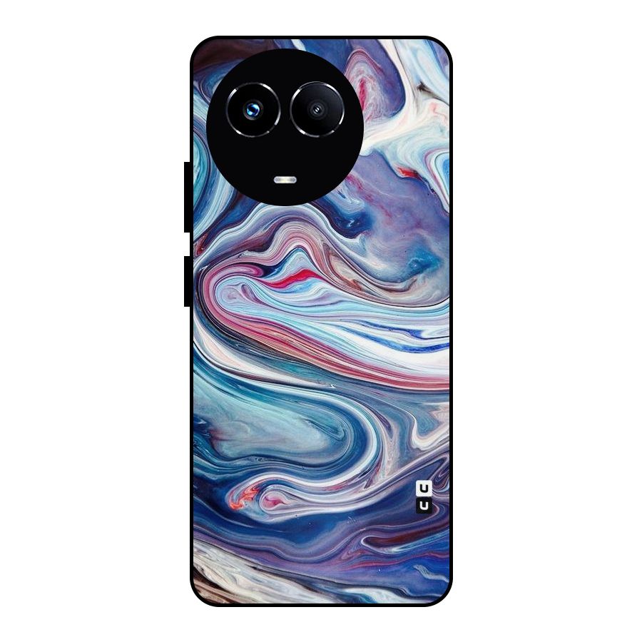 Marble Style Printed Metal Back Case for Realme 11X
