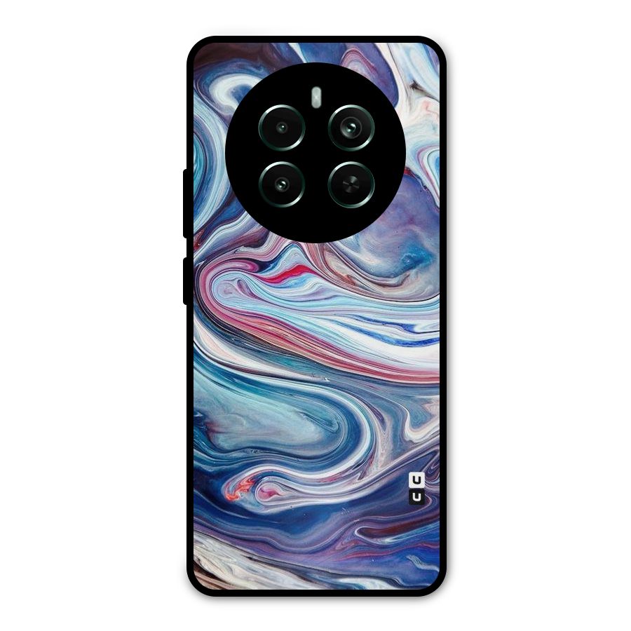 Marble Style Printed Metal Back Case for Realme 12 Pro Plus