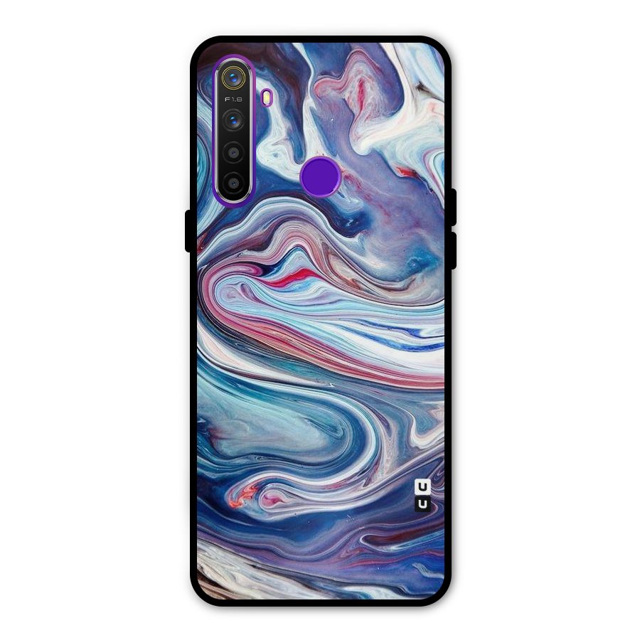 Marble Style Printed Metal Back Case for Realme 5