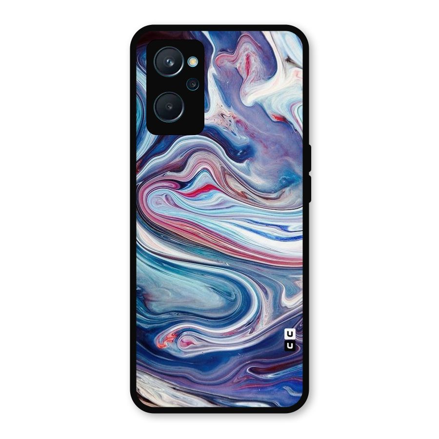 Marble Style Printed Metal Back Case for Realme 9i