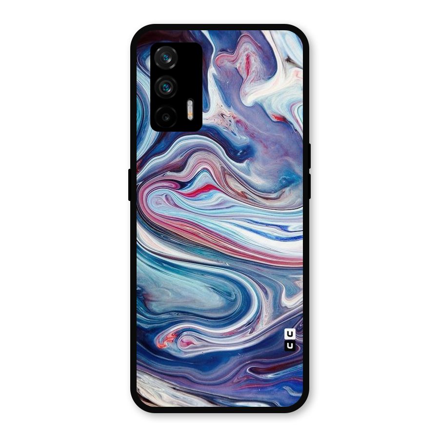 Marble Style Printed Metal Back Case for Realme GT 5G