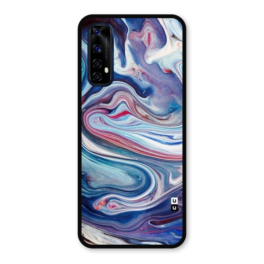 Marble Style Printed Metal Back Case for Realme Narzo 20 Pro
