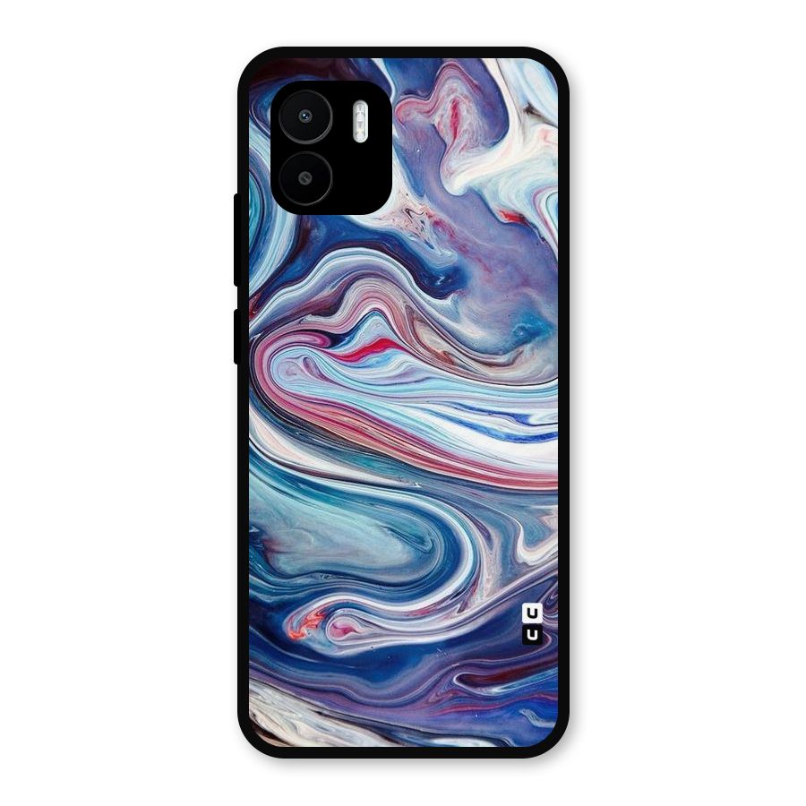 Marble Style Printed Metal Back Case for Redmi A1