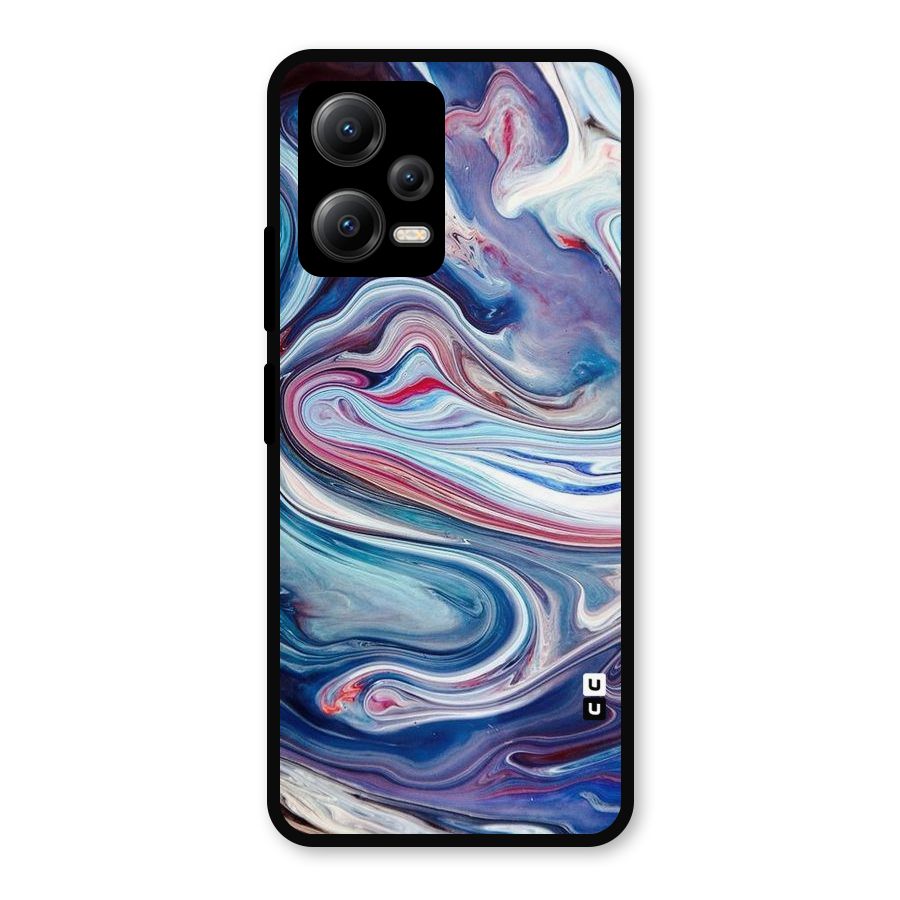 Marble Style Printed Metal Back Case for Redmi Note 12 5G
