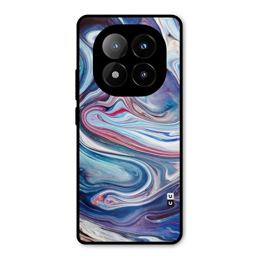 Marble Style Printed Metal Back Case for Redmi Note 14 Pro Plus 5G