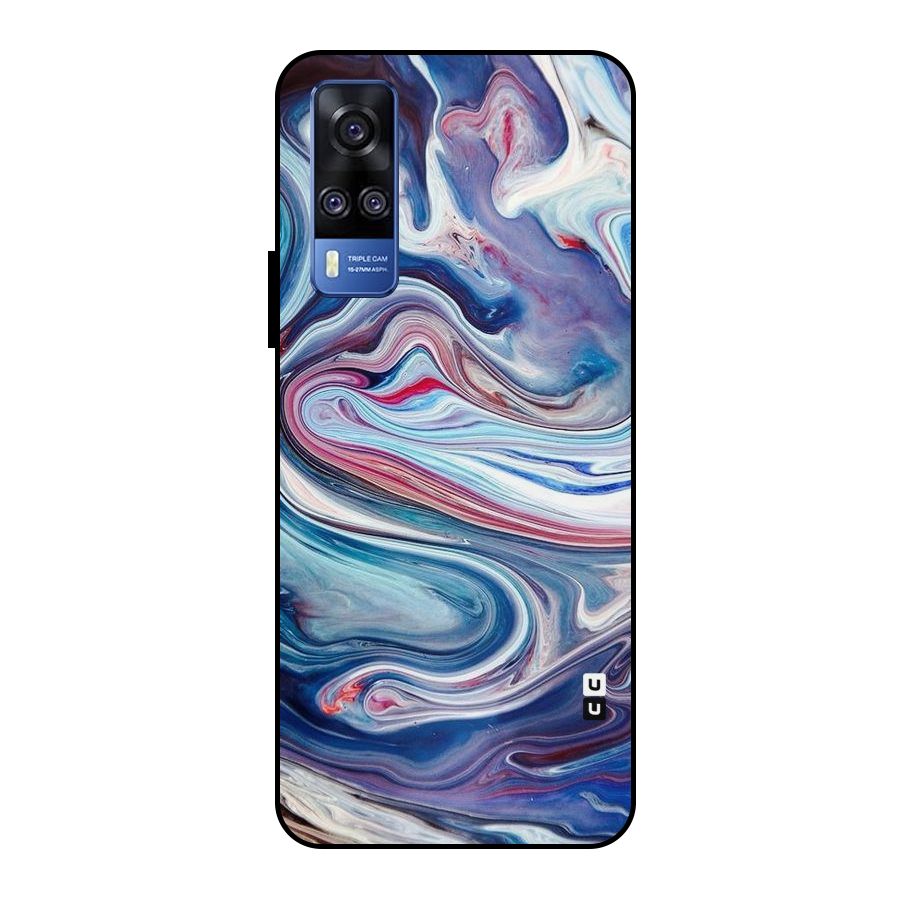 Marble Style Printed Metal Back Case for Vivo Y51