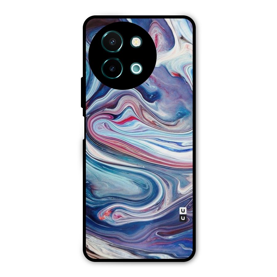 Marble Style Printed Metal Back Case for Vivo Y58