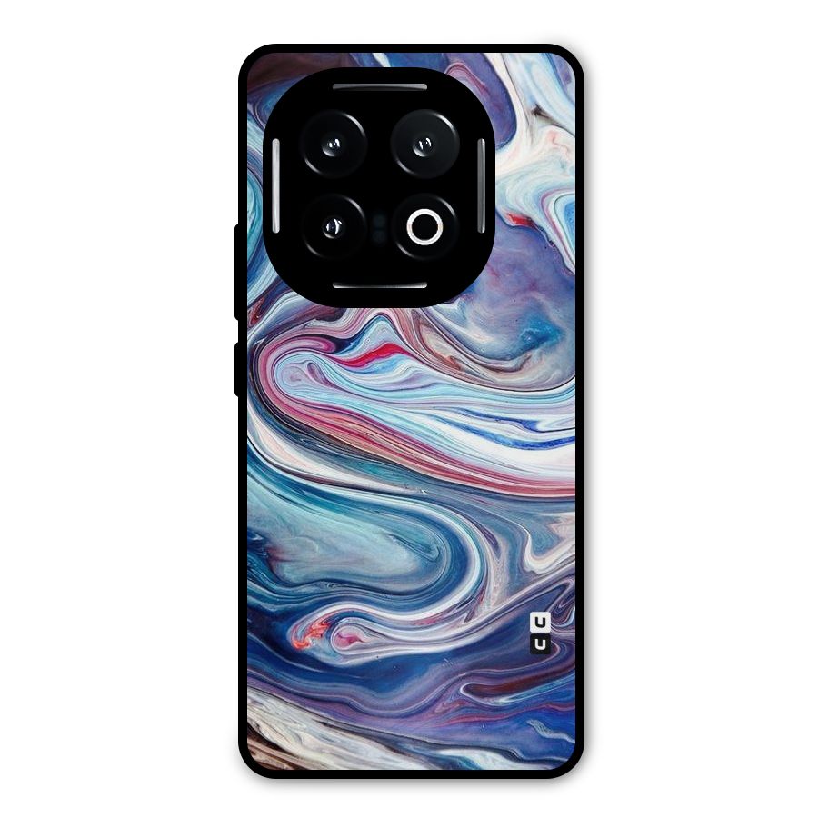 Marble Style Printed Metal Back Case for iQOO 13