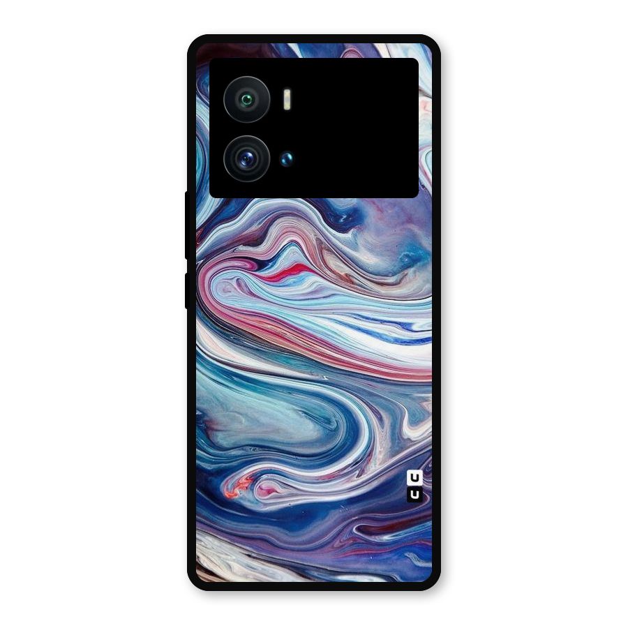 Marble Style Printed Metal Back Case for iQOO 9 Pro