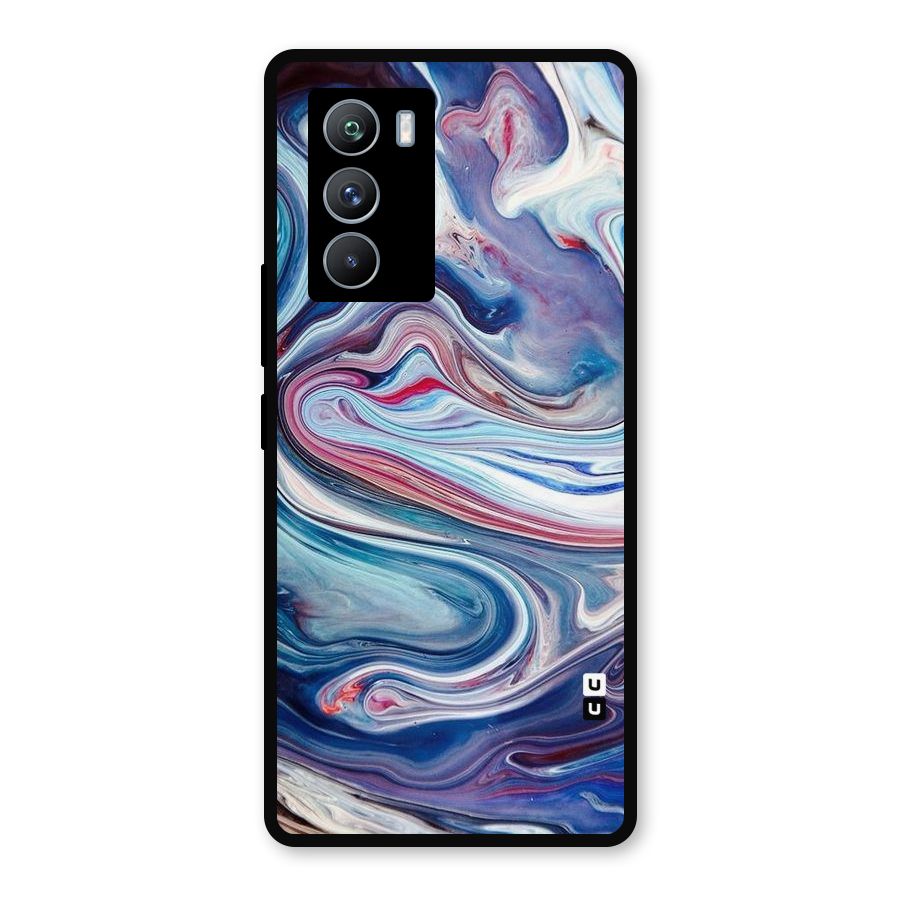 Marble Style Printed Metal Back Case for iQOO 9 SE