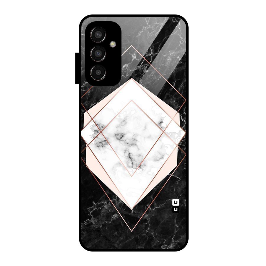 Marble Texture Print Glass Back Case for Galaxy F13