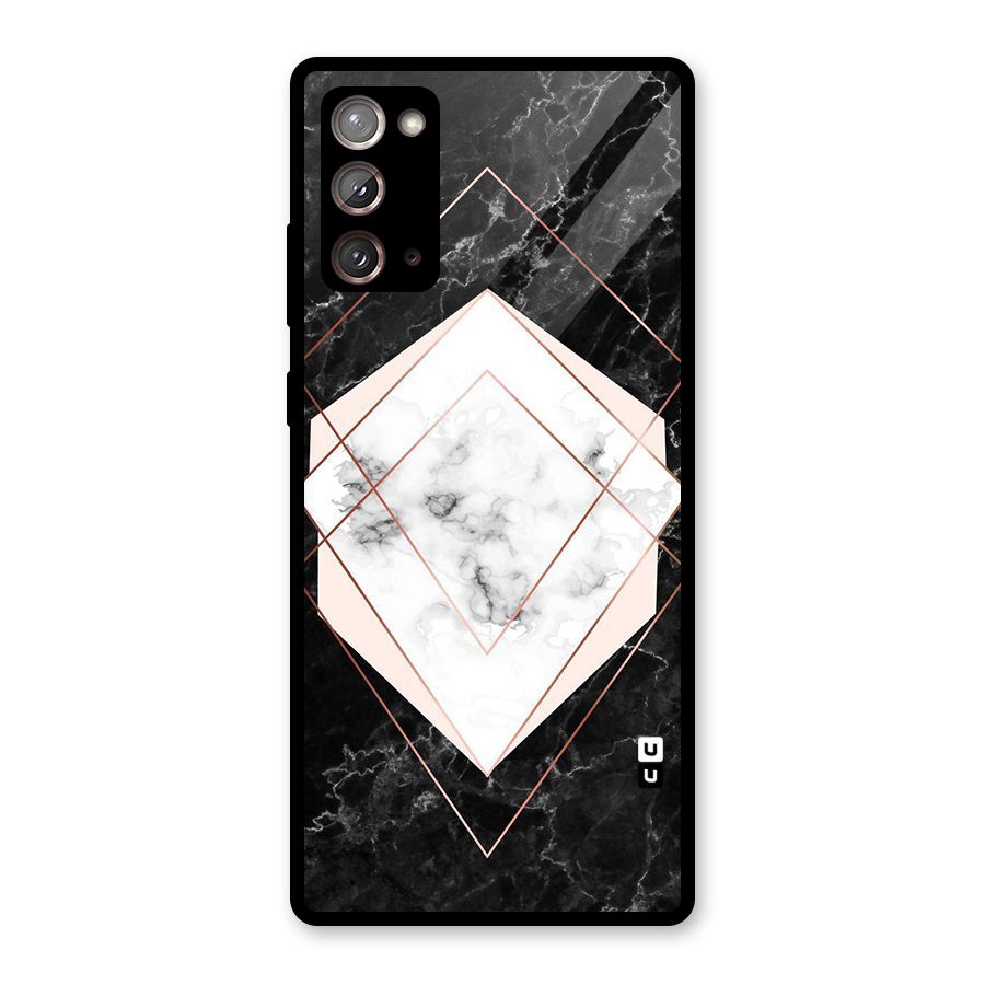 Marble Texture Print Glass Back Case for Galaxy Note 20