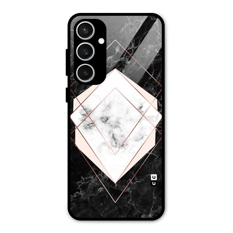 Marble Texture Print Glass Back Case for Galaxy S23 FE