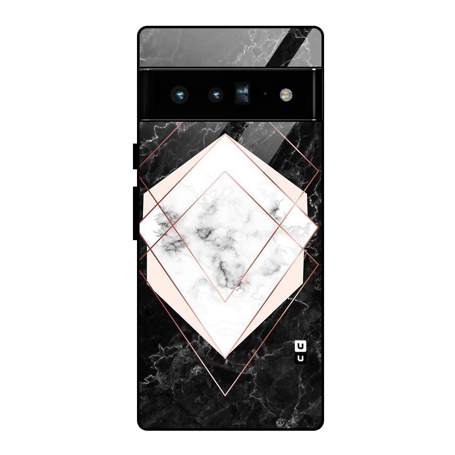 Marble Texture Print Glass Back Case for Google Pixel 6 Pro