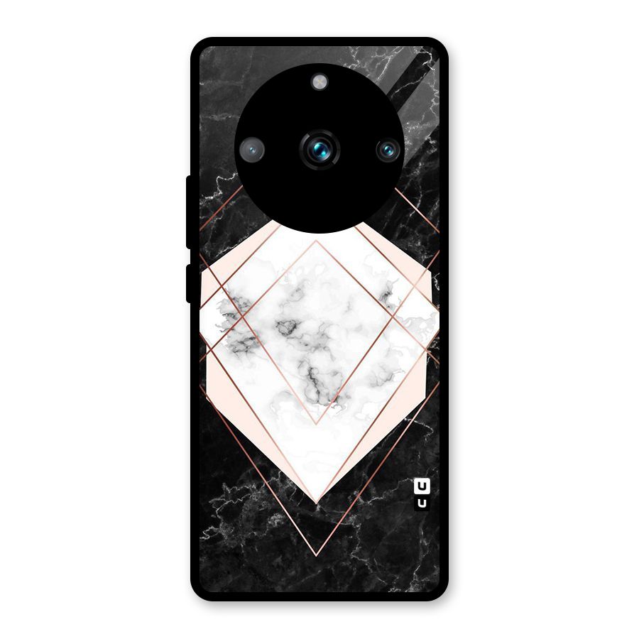 Marble Texture Print Glass Back Case for Realme 11 Pro
